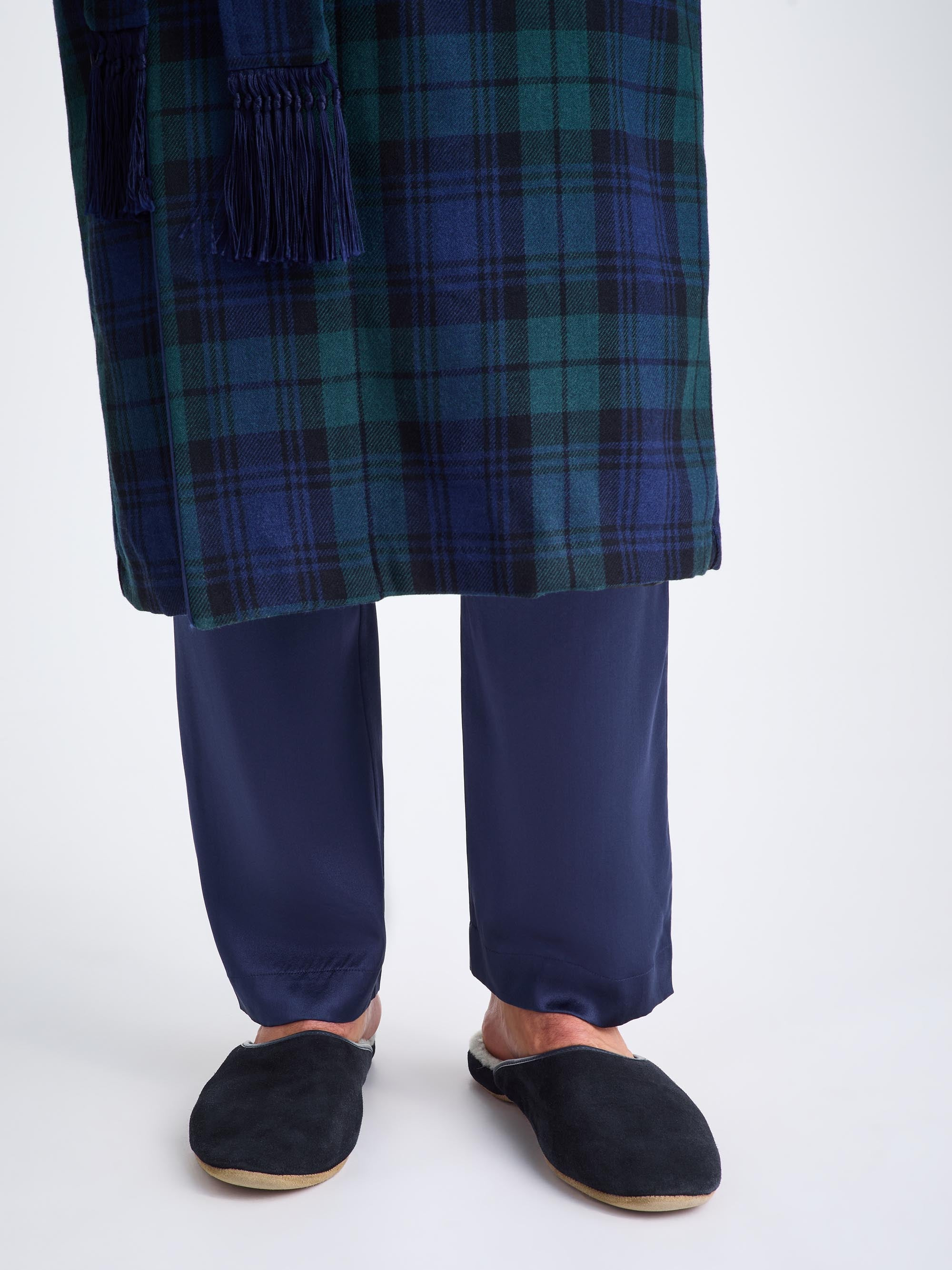Men's Mule Slippers Douglas Suede Sheepskin Navy - 6