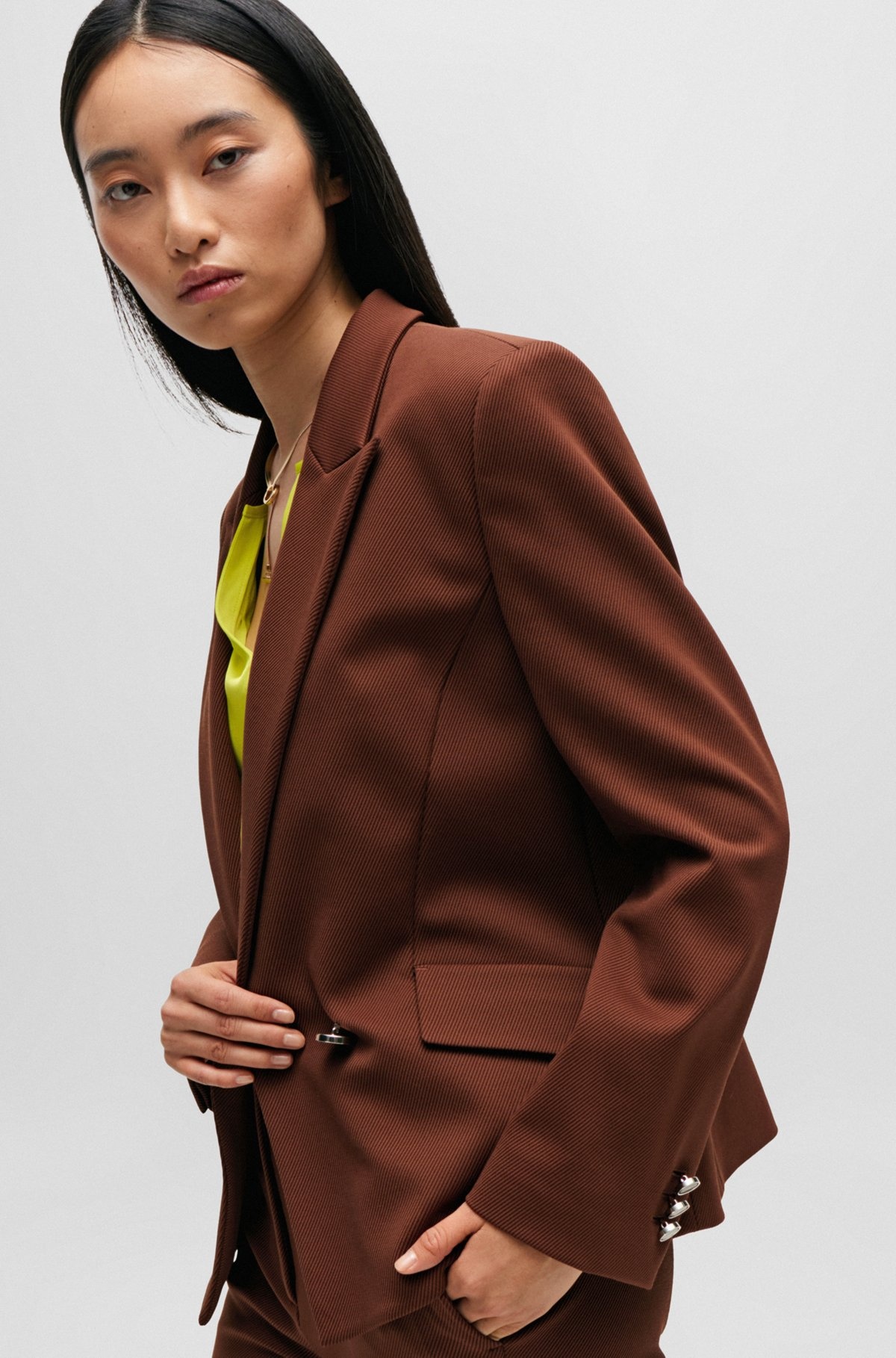 REGULAR-FIT JACKET IN STRETCH TWILL - 5