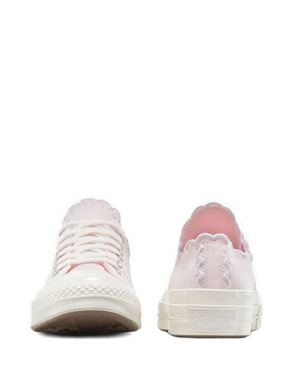 Chuck 70 embroidered scalloped-edge sneakers - 3