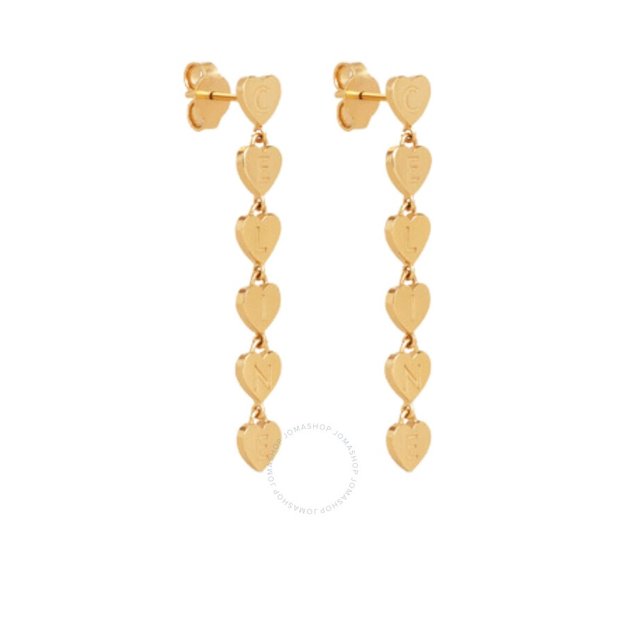 Celine Cœur Celine Heart Earrings in Brass with Gold Finish - 2