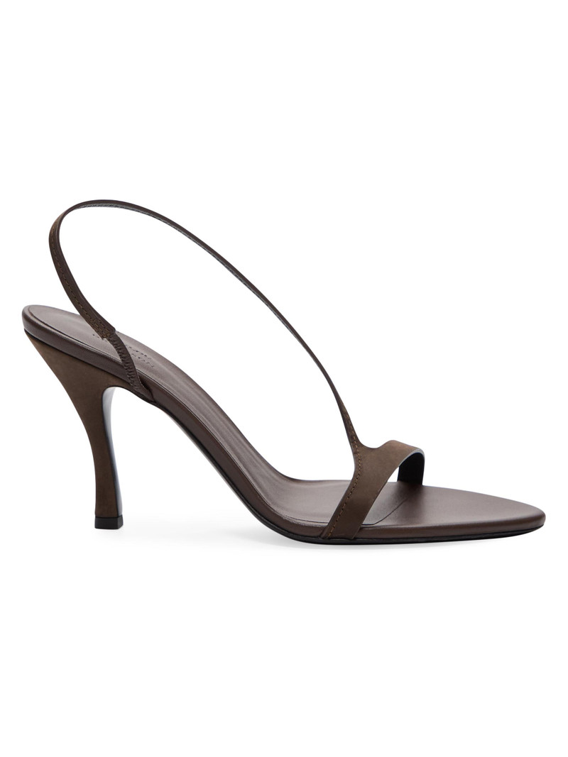 Women's Lane 85MM Leather Sandals - Dark Brown 1