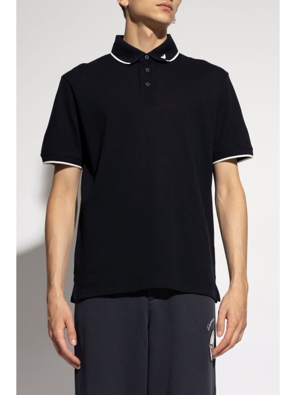 logo embroidered polo shirt - 3