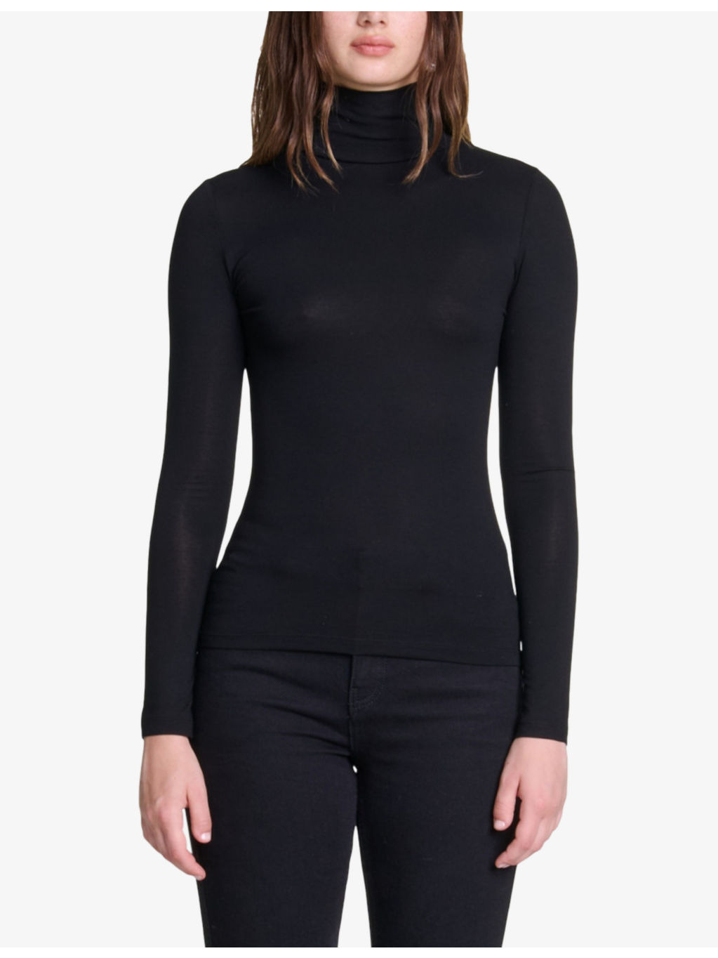 Roll-neck long-sleeve stretch-jersey top - 3