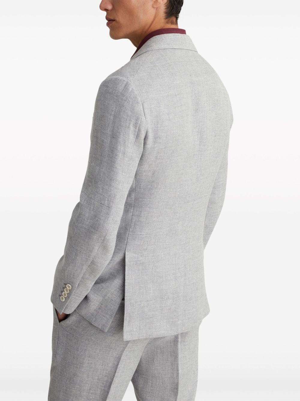 peak-lapels single-breasted blazer - 4