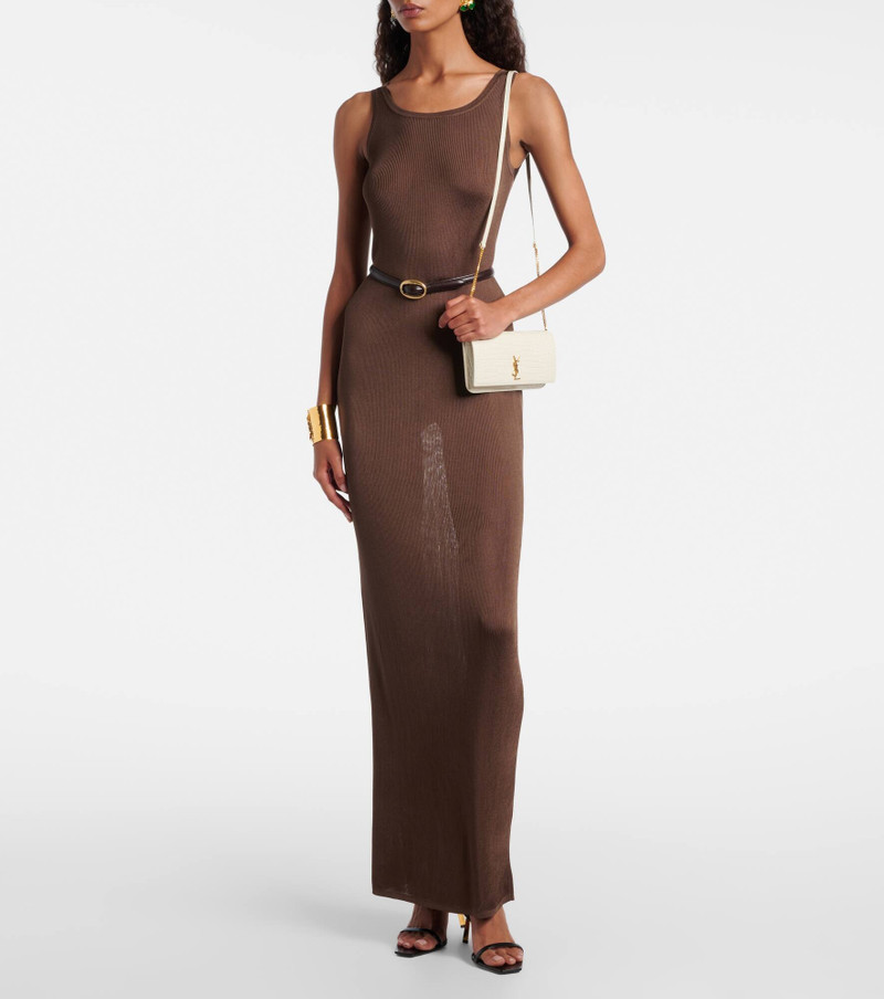 SAINT LAURENT Cassandre Mini leather phone pouch outlook