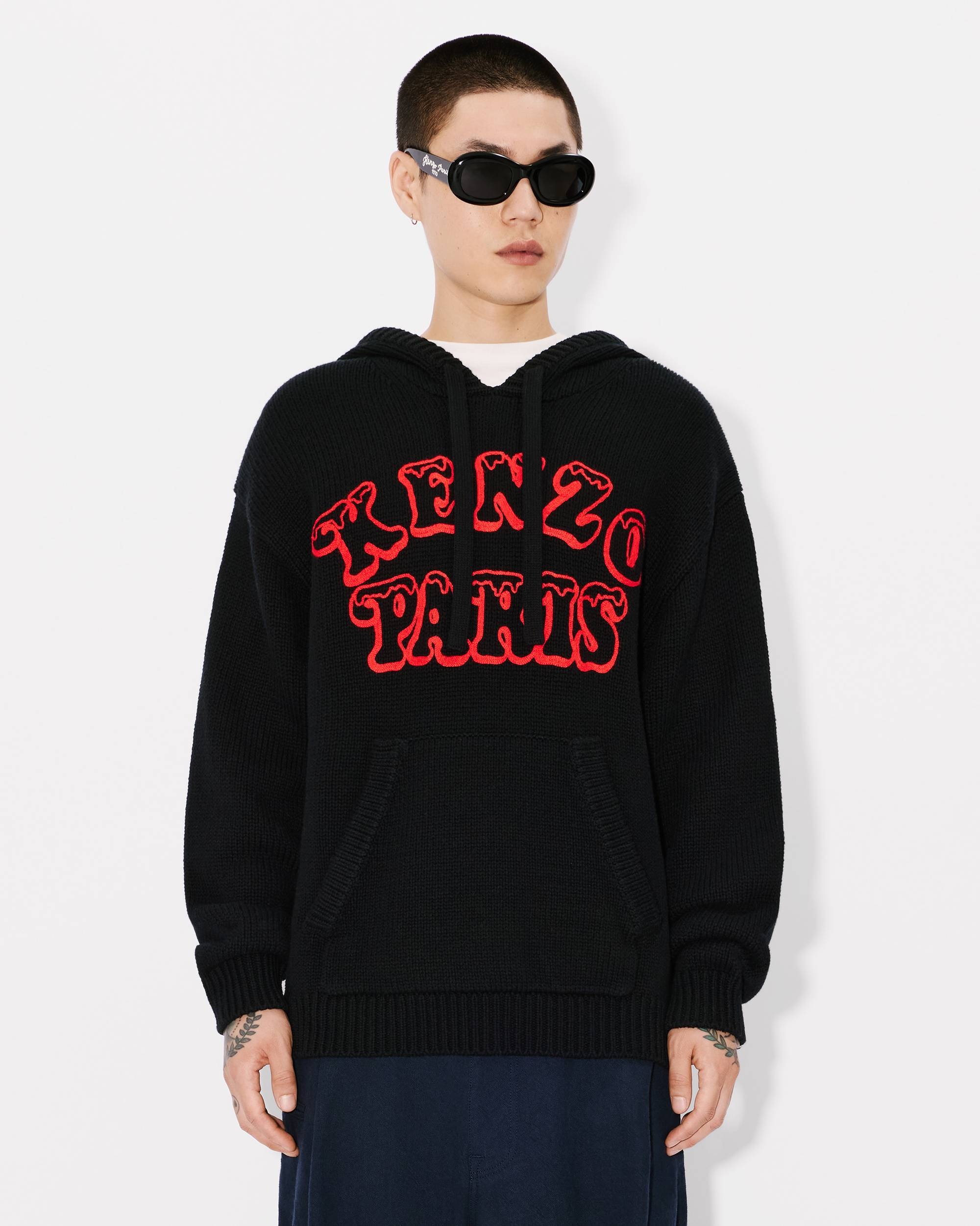 'KENZO VERDY MARKET' genderless knitted hoodie in wool and cotton - 8