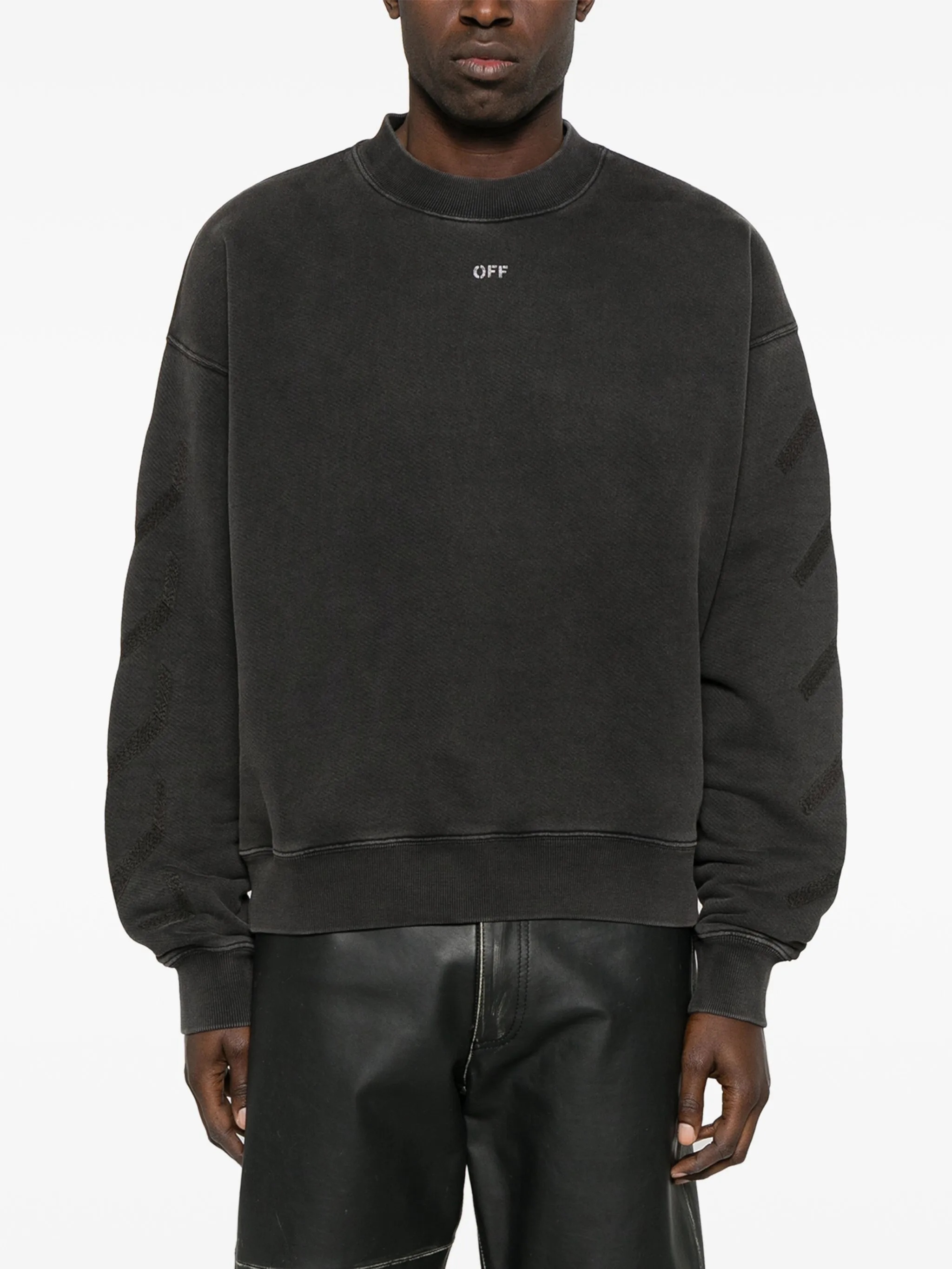 OFF WHITE - Men Bw S.Matthew Skate Crewneck Sweatshirt - 1