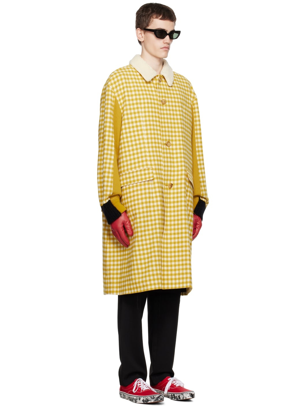 Yellow Check Coat - 2