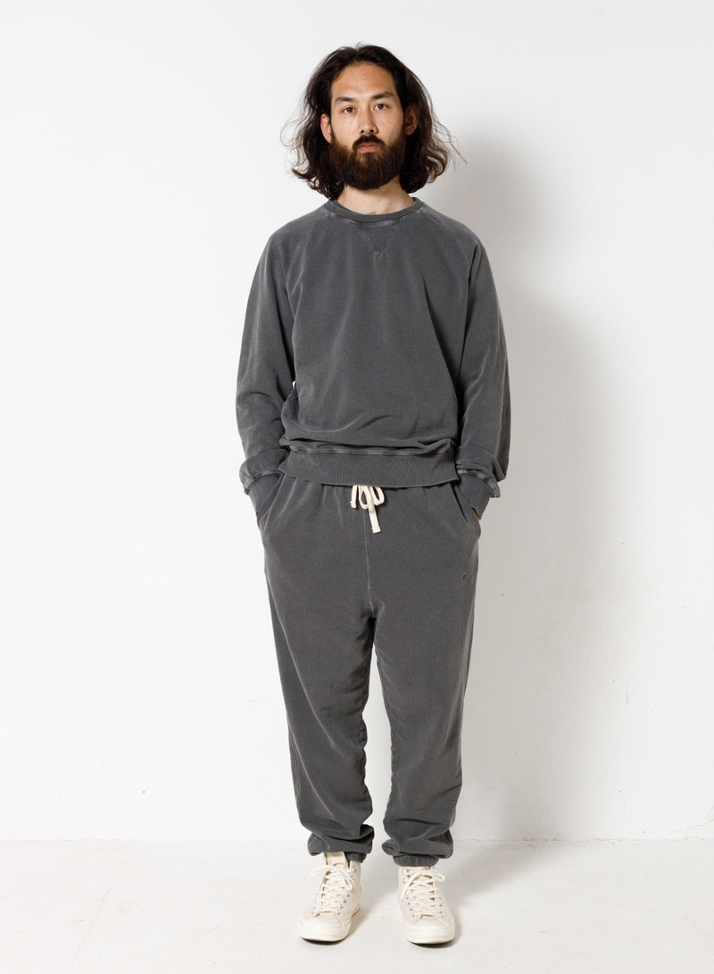 Nigel Cabourn Embroidered Arrow Crew in Black outlook