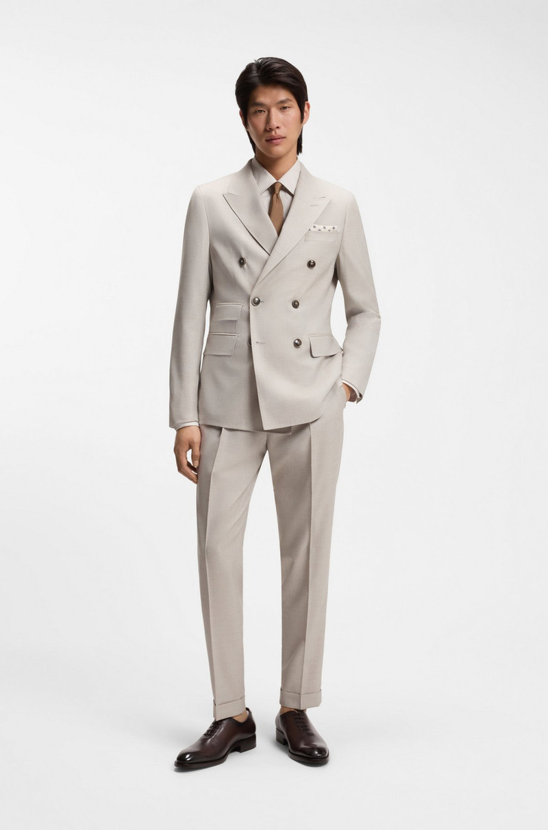 BOSS ITALIAN-MADE OXFORD SHOES IN BURNISHED LEATHER outlook