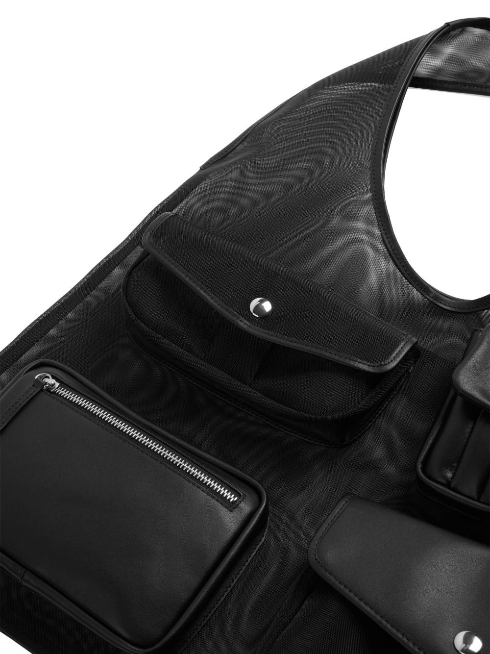 mesh pocket-detail shoulder bag - 2