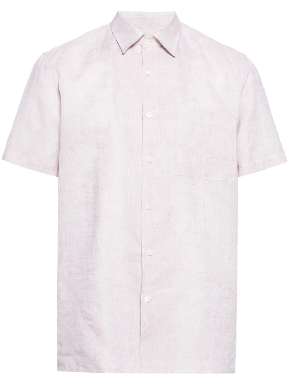 classic-collar linen shirt - 1