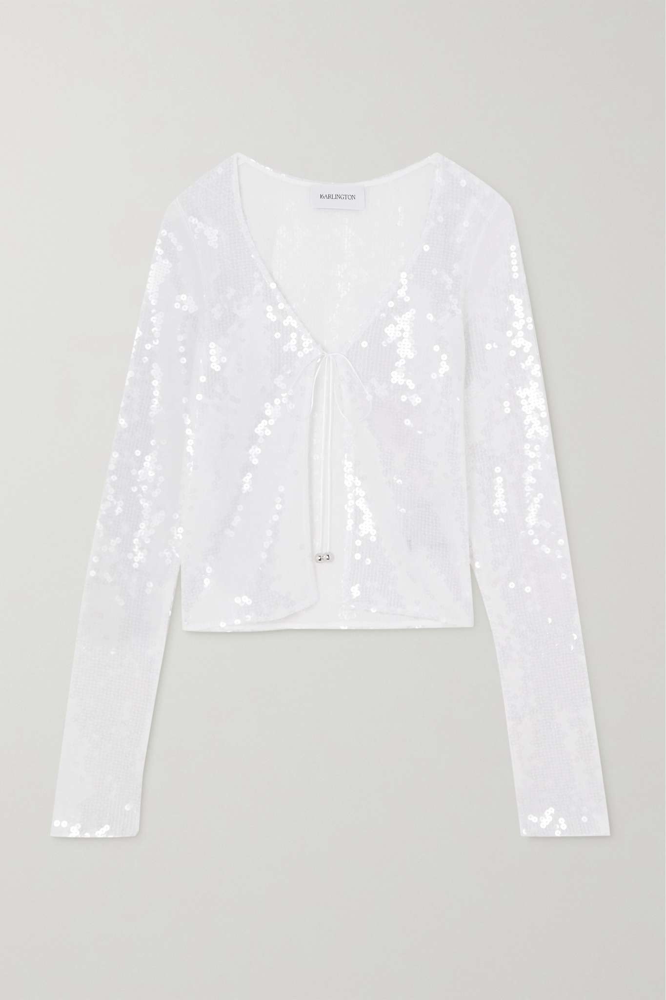 Solaria sequined stretch-tulle cardigan - 1