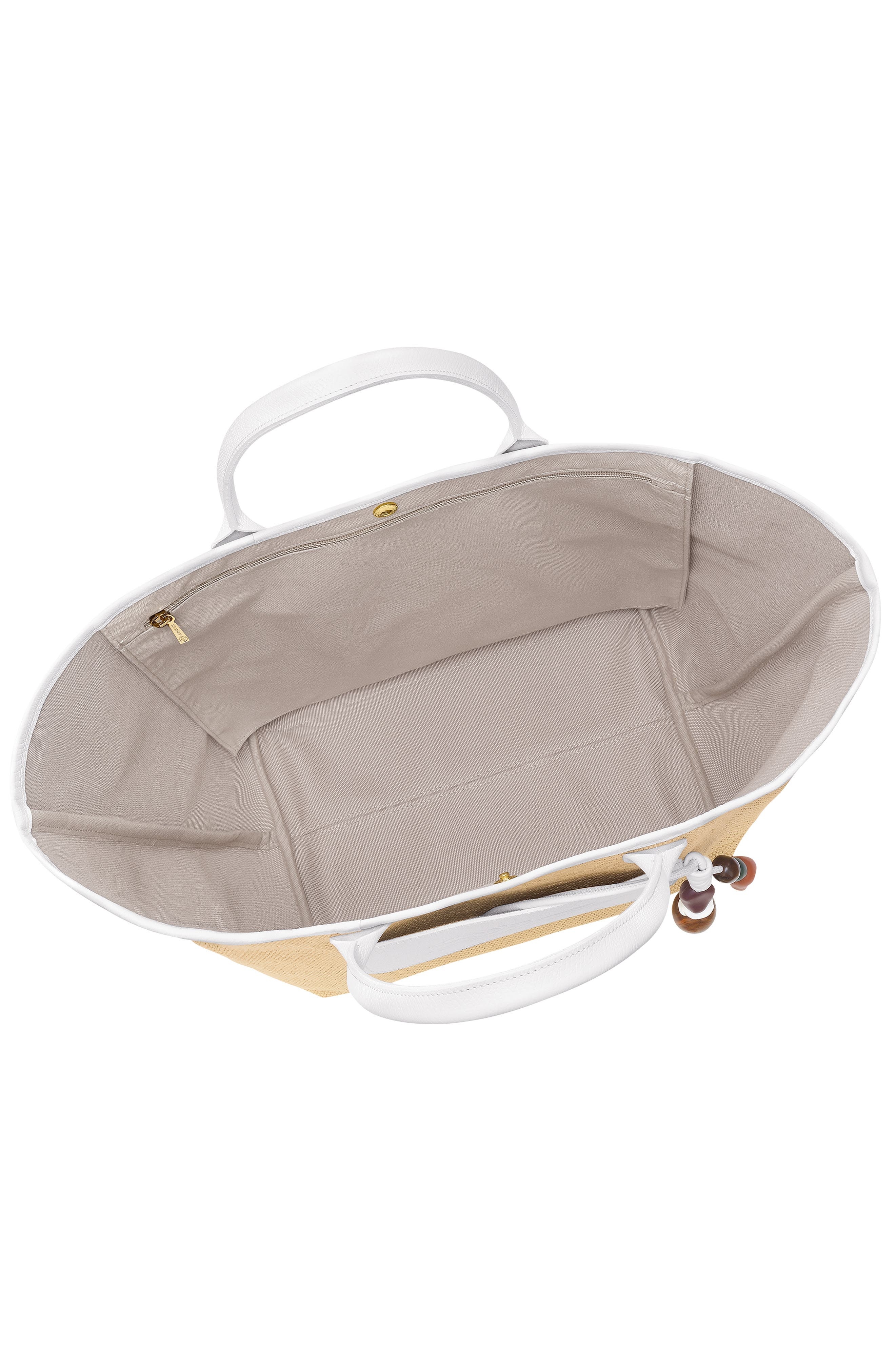 Longchamp Large Le Pliage Panier Ceramique Tote in White at Nordstrom - 4