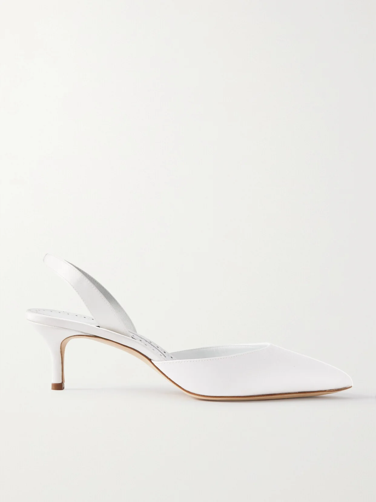 Carolyne Bridal 50 Satin Slingback Pumps - 1