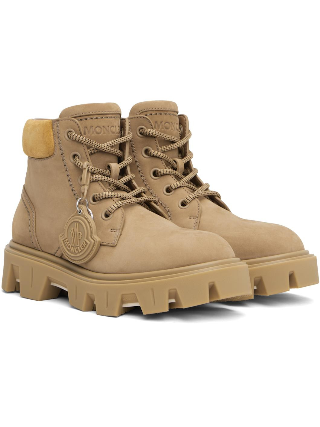 Tan Peak City Nubuck & Suede Lace-Up Boots - 4