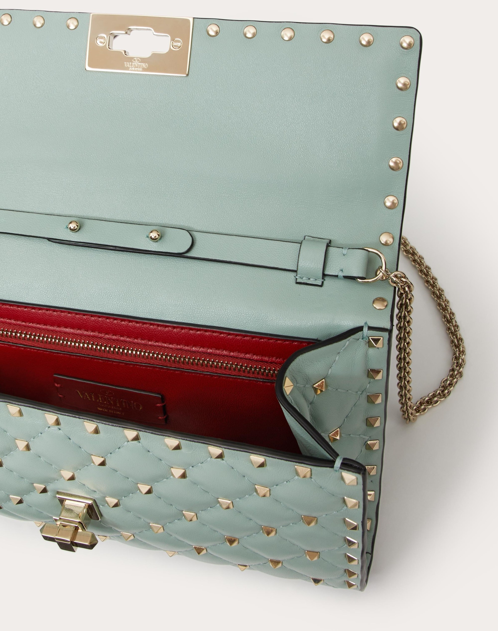 ROCKSTUD SPIKE NAPPA LEATHER CROSSBODY CLUTCH BAG - 7