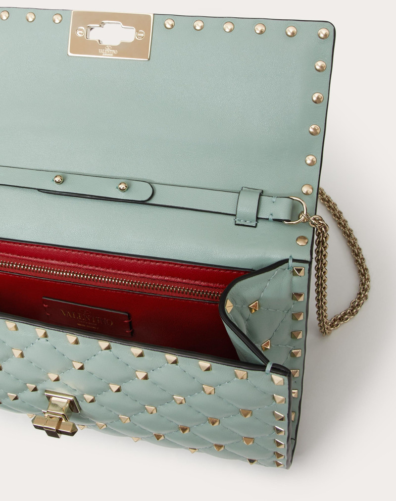 ROCKSTUD SPIKE NAPPA LEATHER CROSSBODY CLUTCH BAG 7