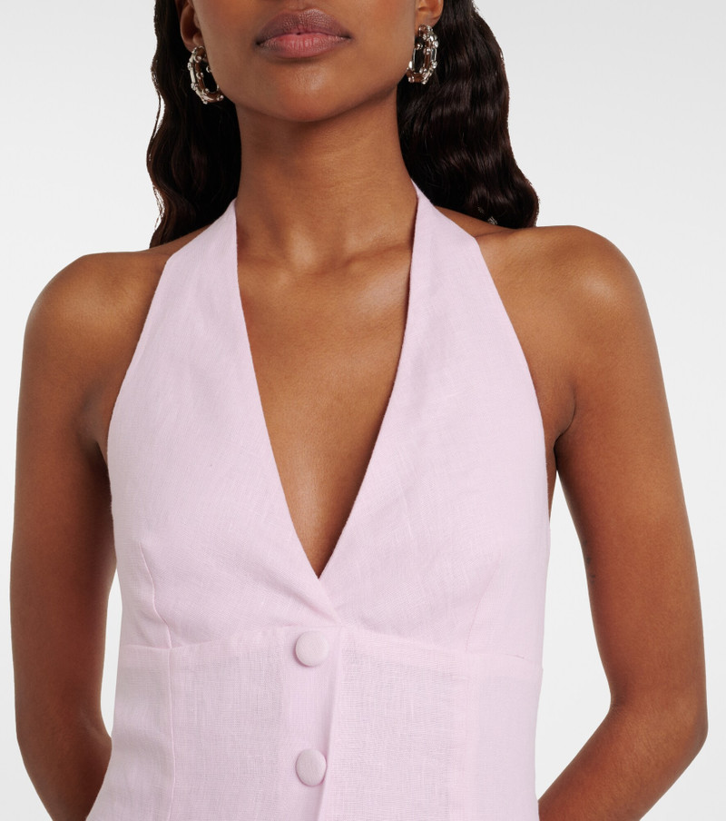 Murano halterneck linen minidress 4