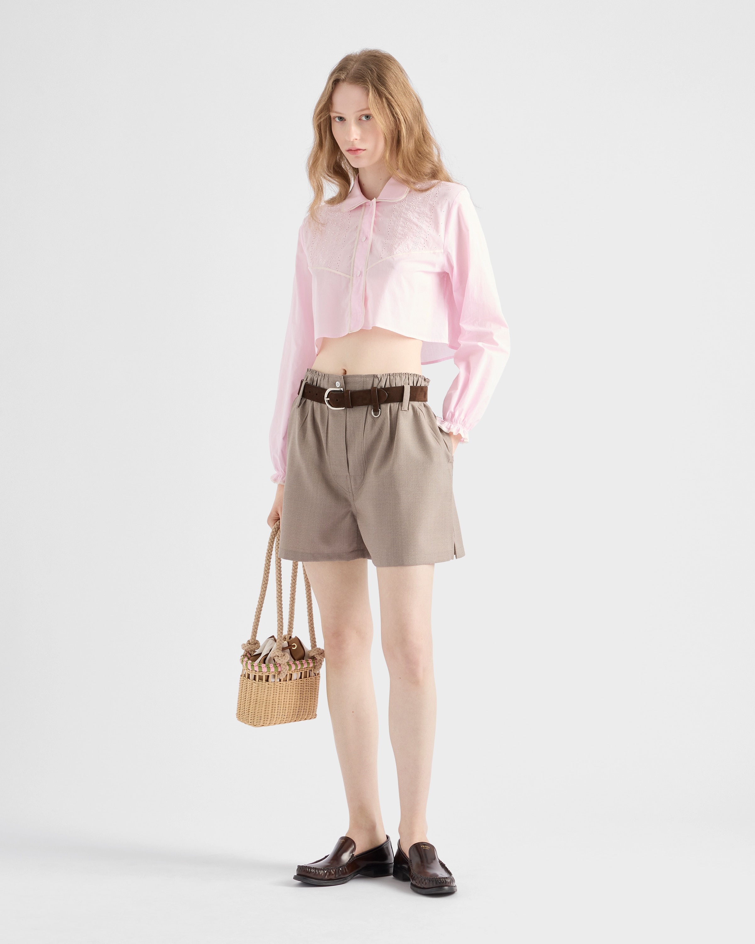 Mouliné wool shorts - 2
