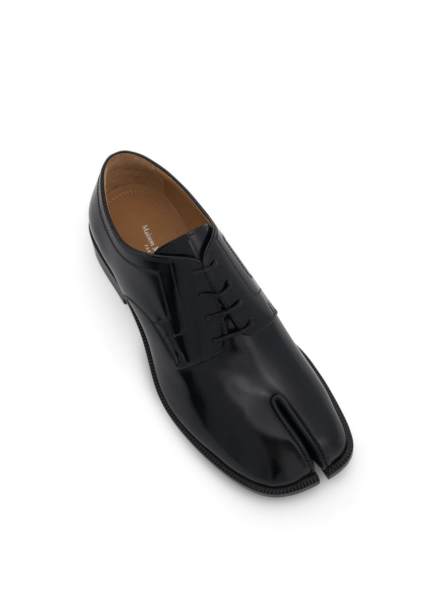 Tabi Lace-ups Stitch Shoes in Black - 3