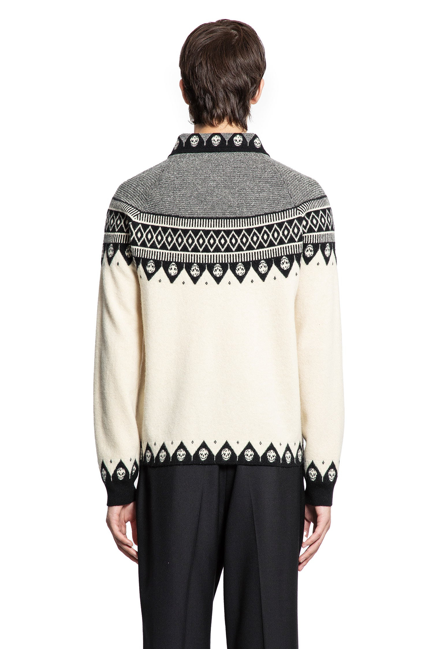Fair Isle Polo Cardigan - 3