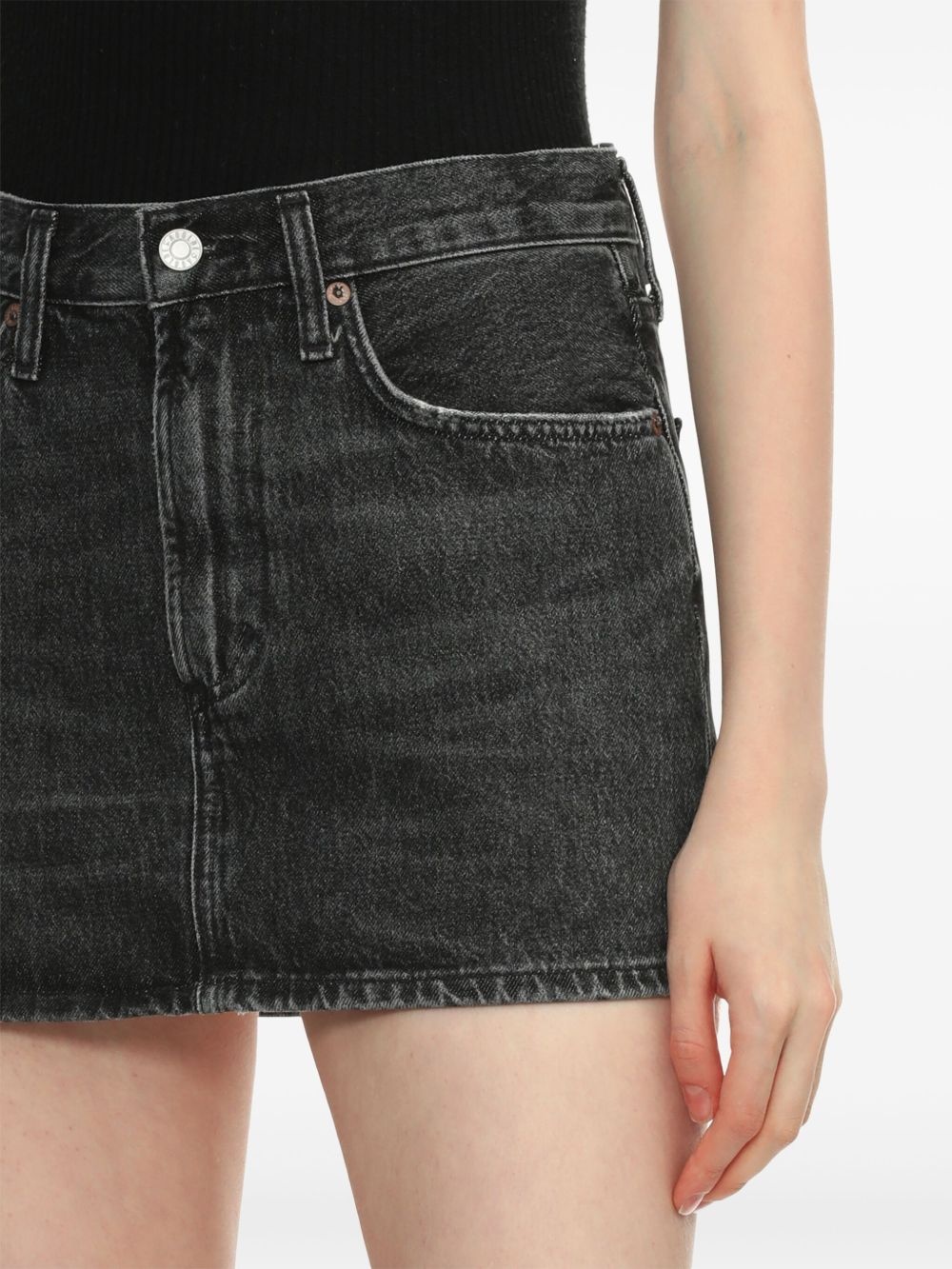 denim mini skirt - 5