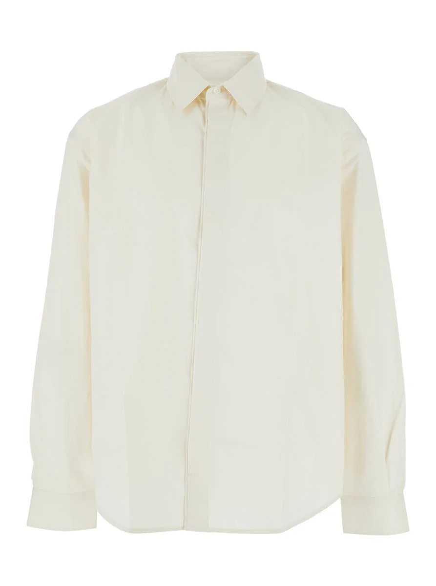 Jacquemus 'Henri' White Shirt With Maxi J Logo On The Back In Cotton Man - 1