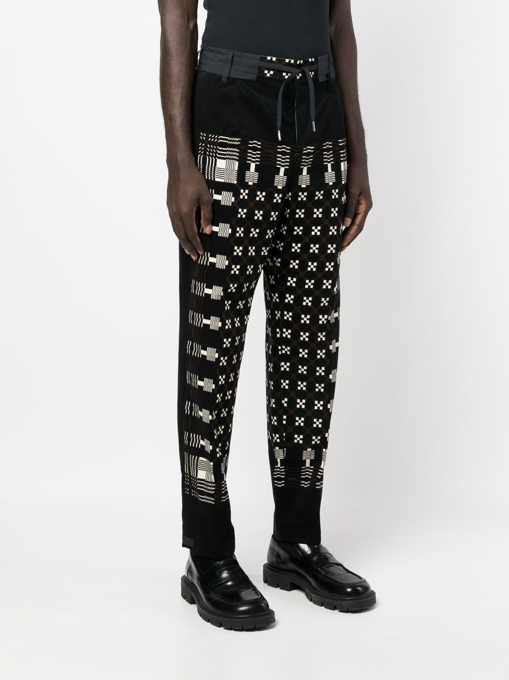 graphic-print tapered-leg trousers - 3