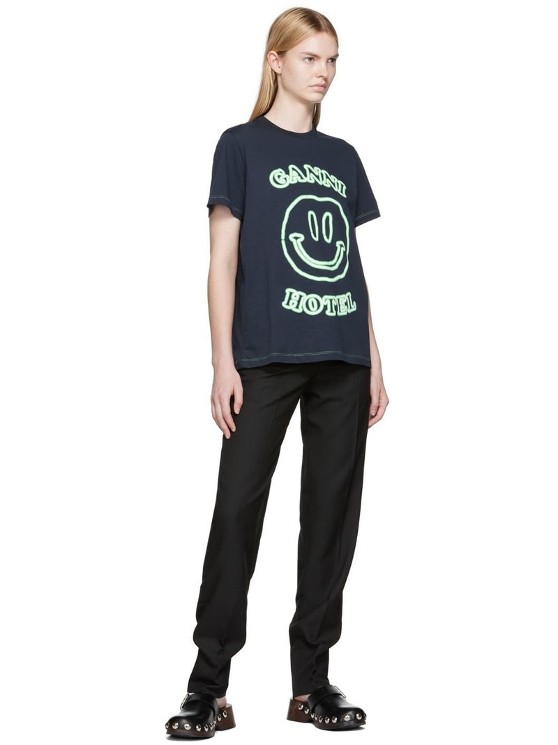 GANNI Black Summer Suiting Trousers outlook