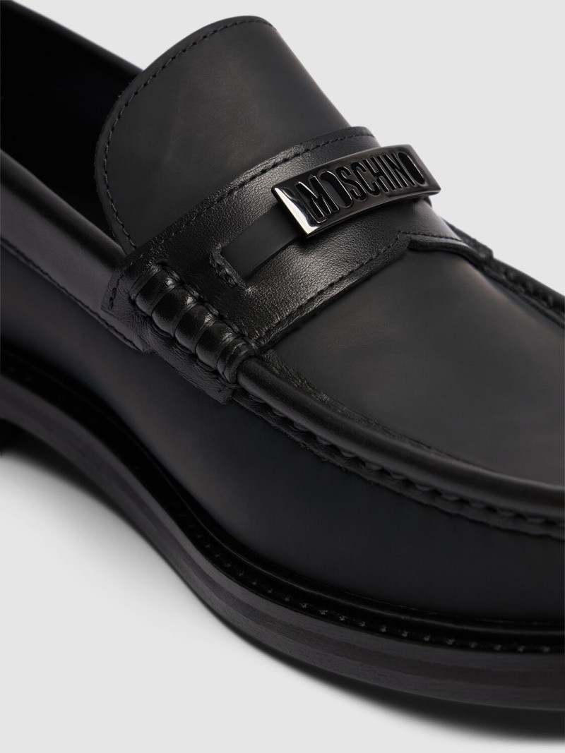 Moschino College leather loafers outlook