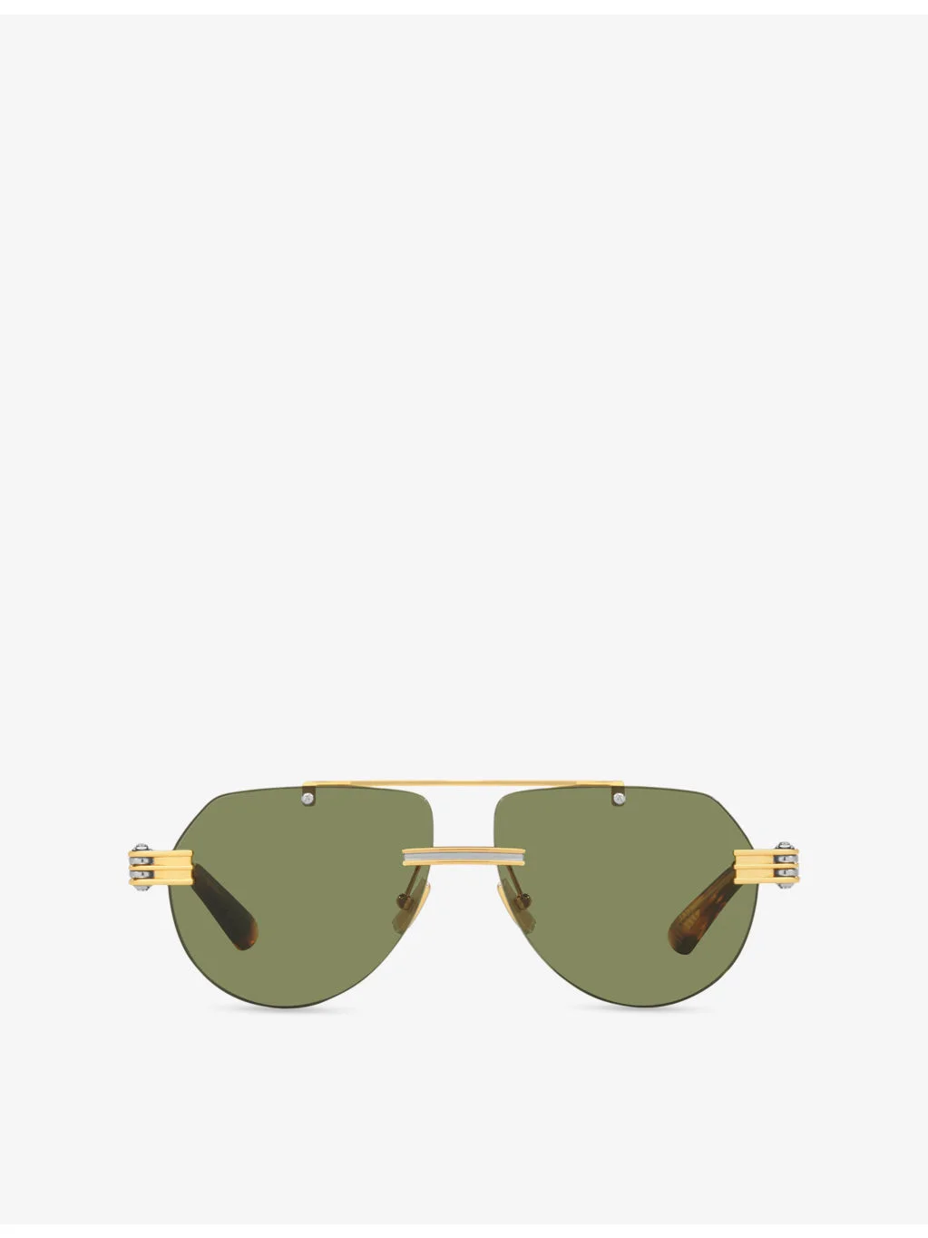 BV1342S Pilot-Frame Metal Sunglasses - 1