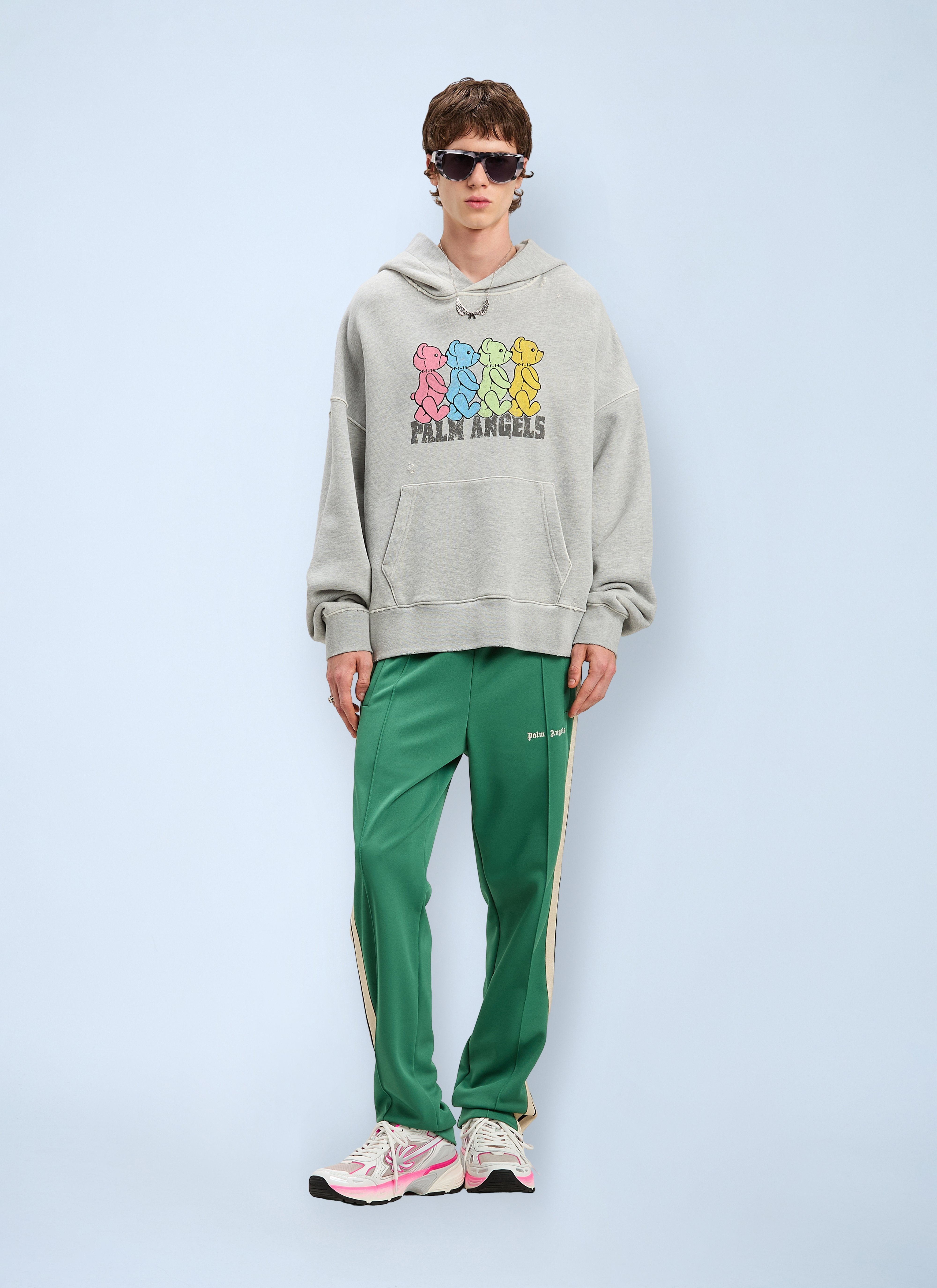 Palm Angels Men Logo Motif Hooded Sweatshirt - 2