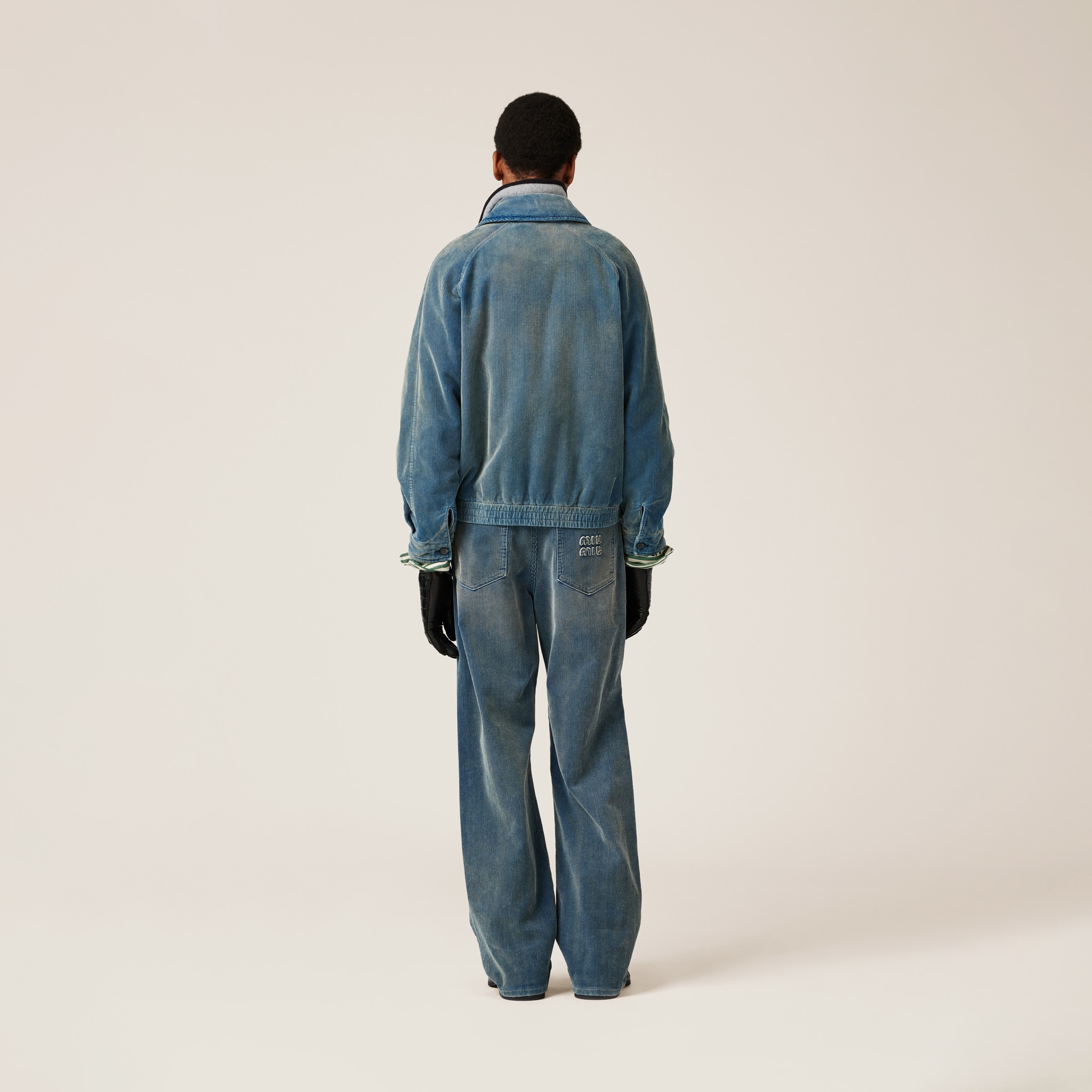 Washed corduroy blouson jacket - 3