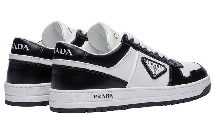 (WMNS) PRADA Downtown Leather Sneakers 'White Black ' 1E792M_3LKG_F0964_F_030 - 3
