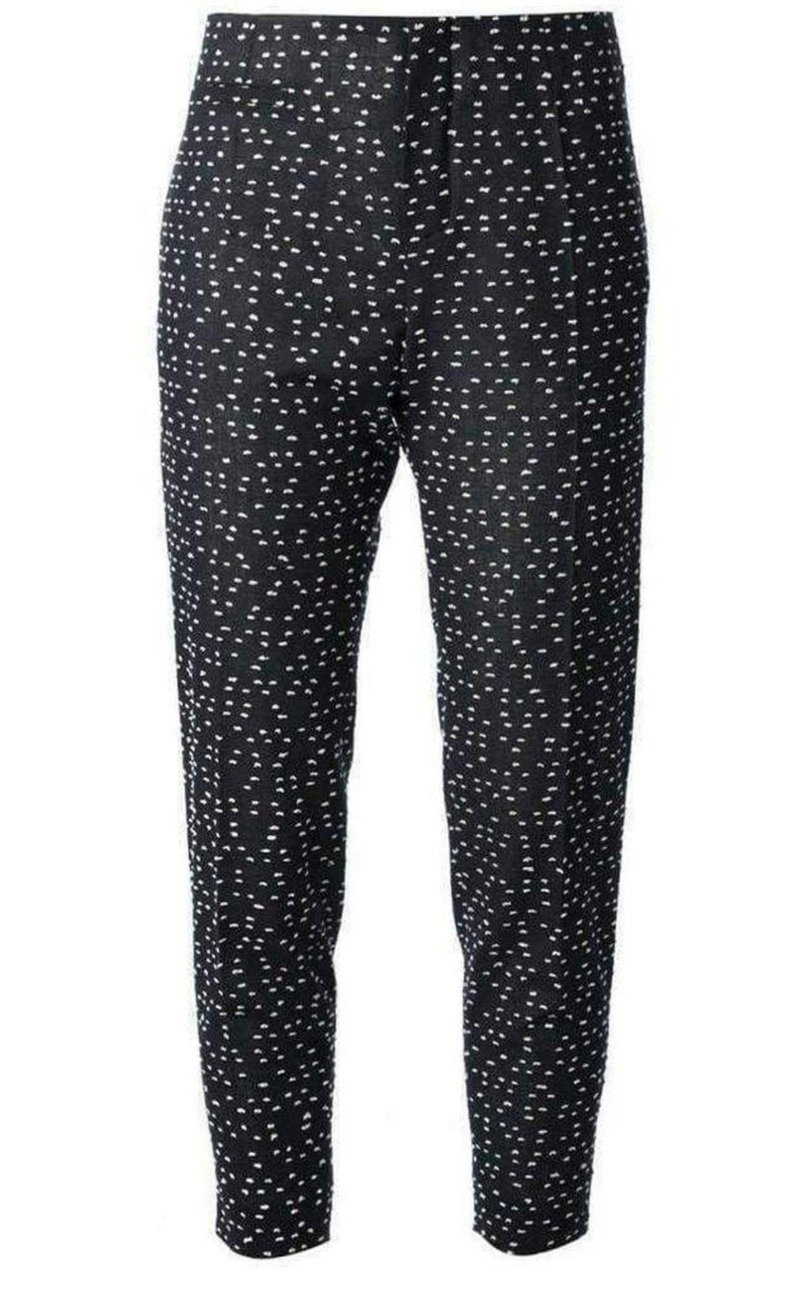 Wool Blend Pattern Trousers - 1