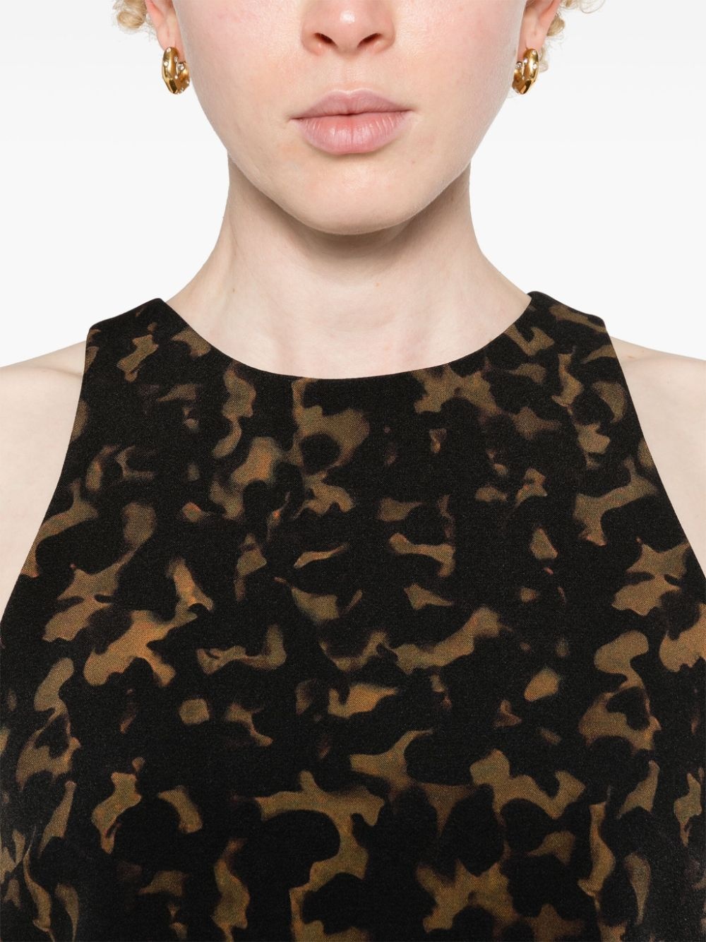 tortoiseshell shift dress - 5