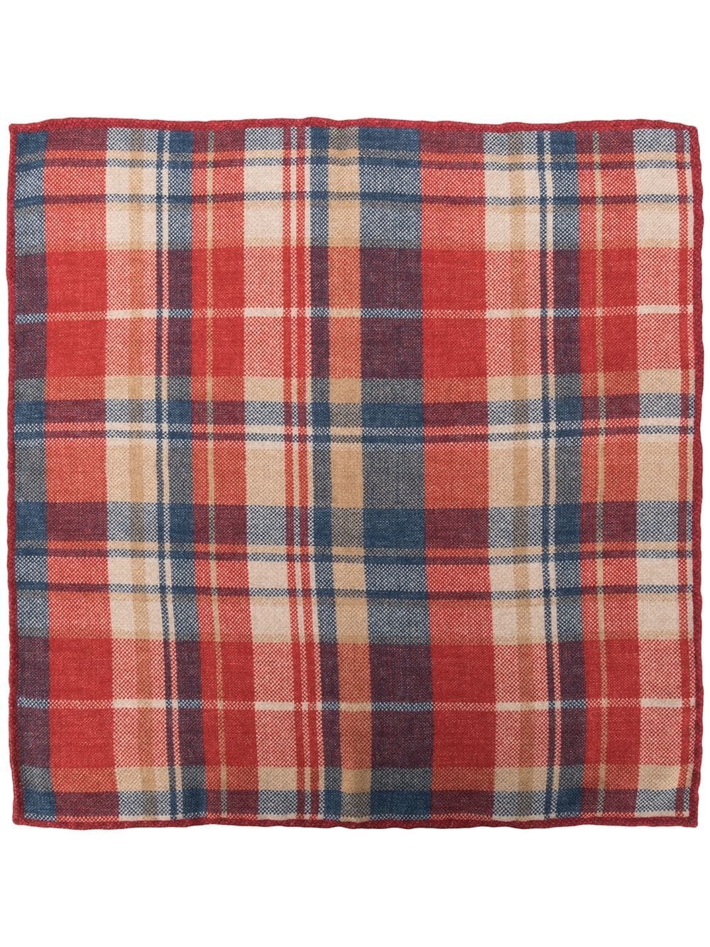 tartan pattern wool scarf - 2