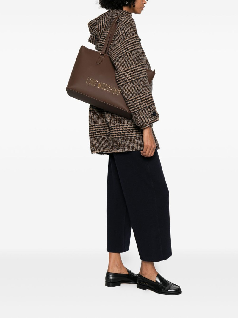 Moschino logo-plaque tote bag outlook