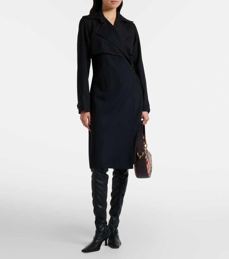 Burberry Belted wool wrap dress outlook