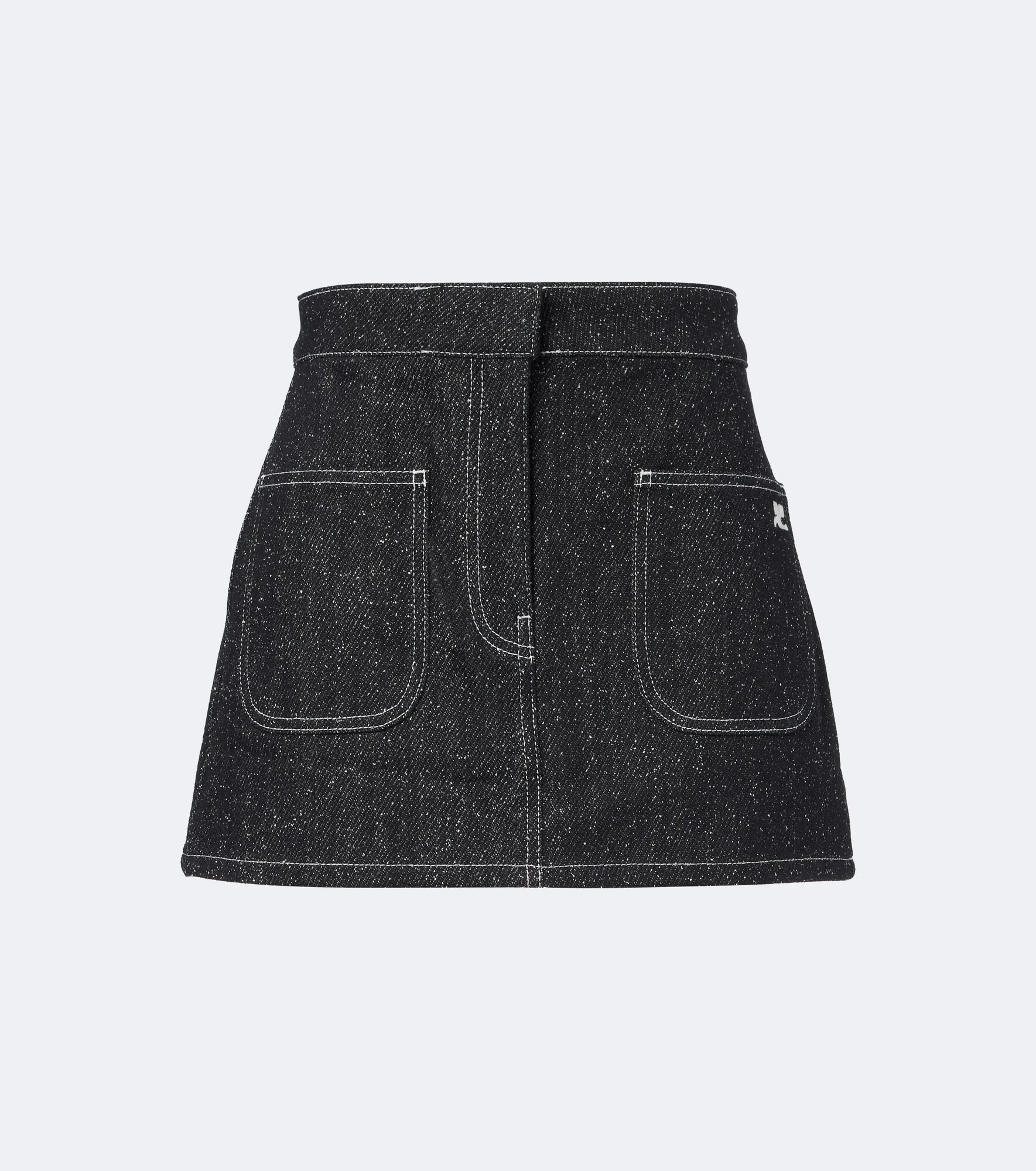 Denim tweed miniskirt - 1