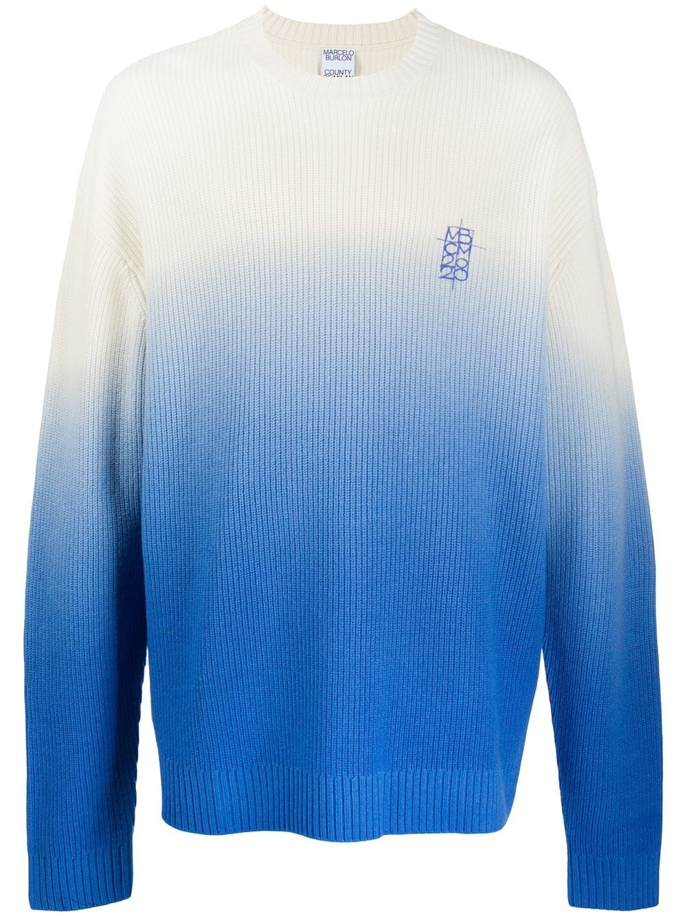 gradient effect crew-neck jumper - 1