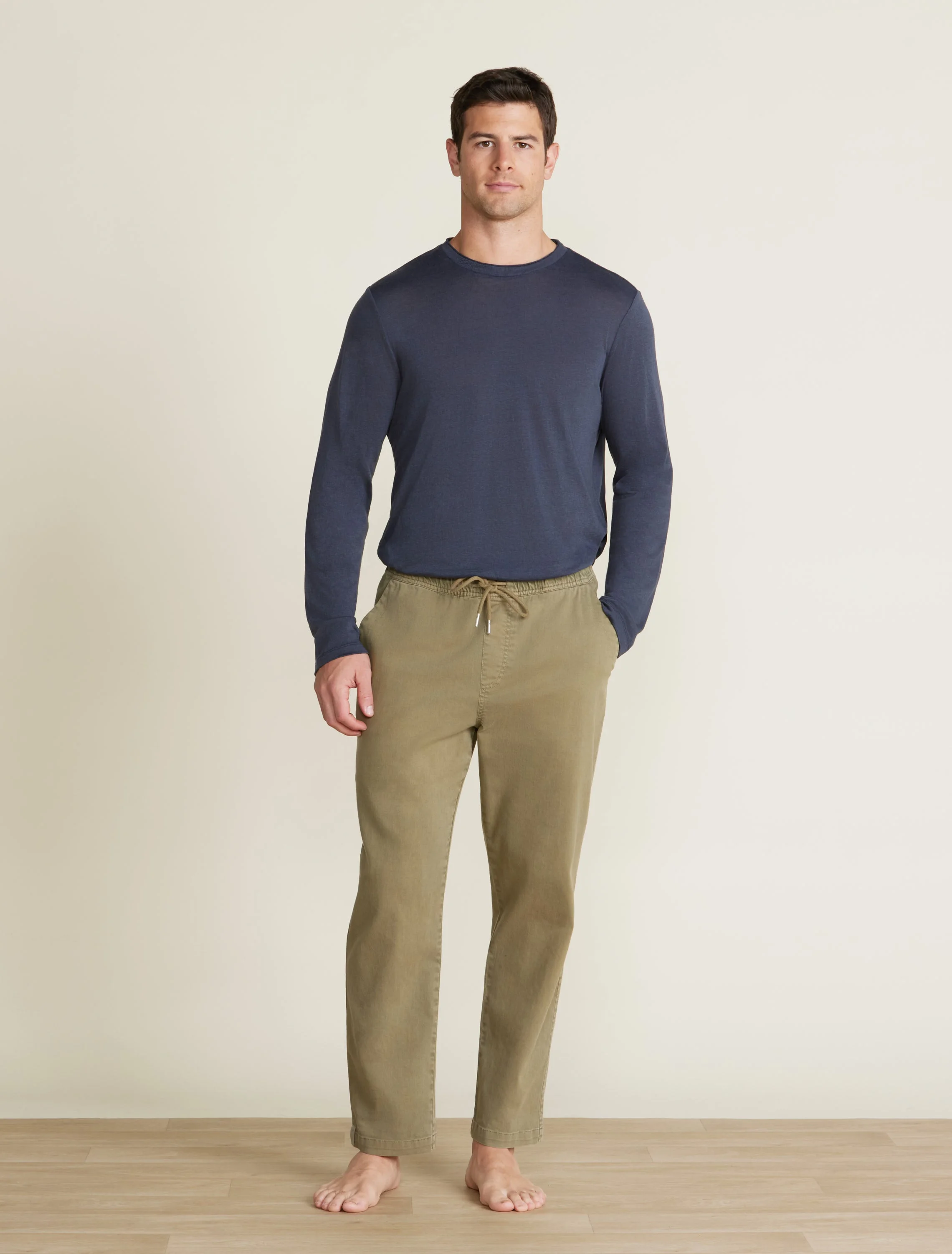 Malibu Collection® Woven Twill Relaxed Pant - 1