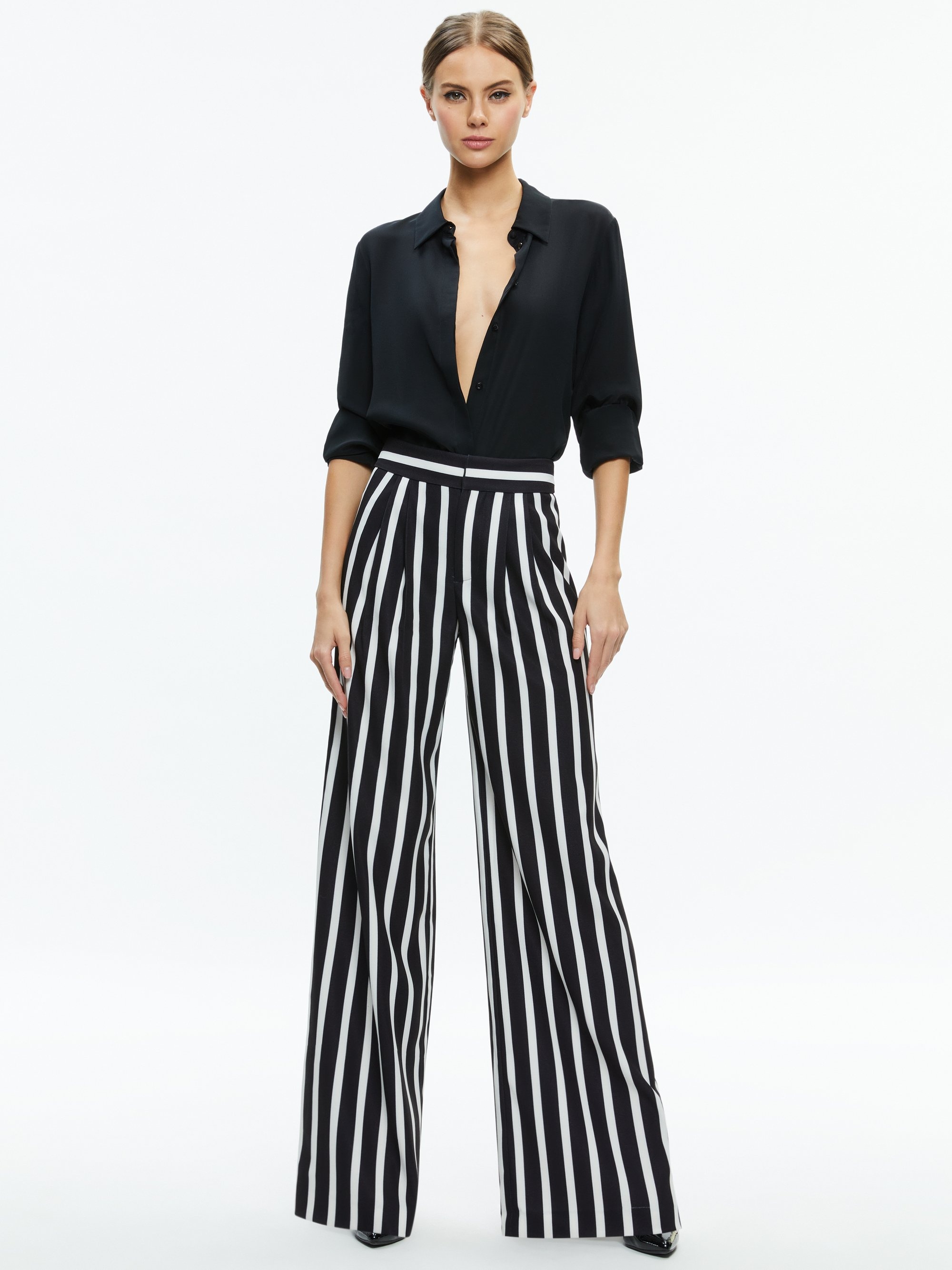POMPEY HIGH WAISTED PLEATED PANTS - 4