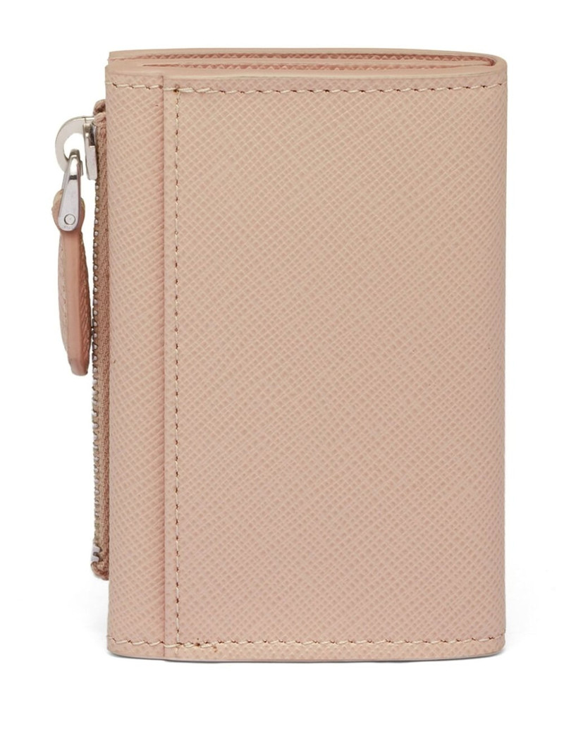 Prada logo-plaque leather cardholder outlook