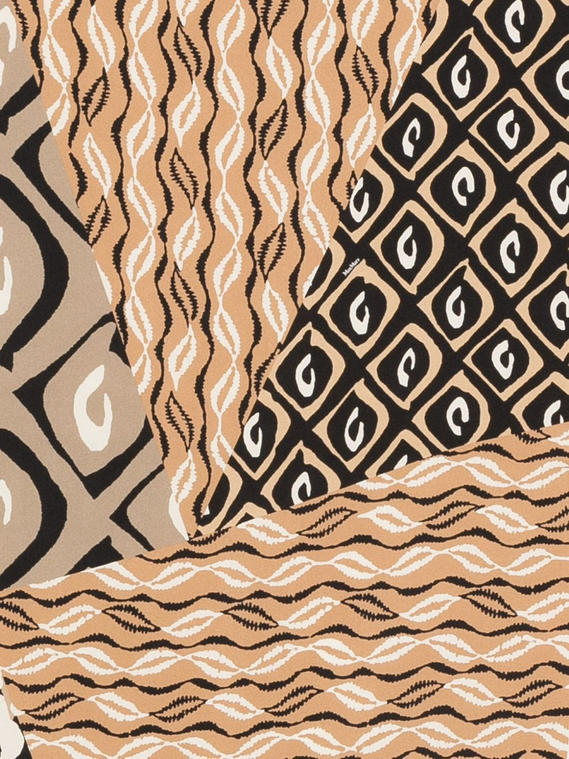 Max Mara patchwork-print scarf outlook