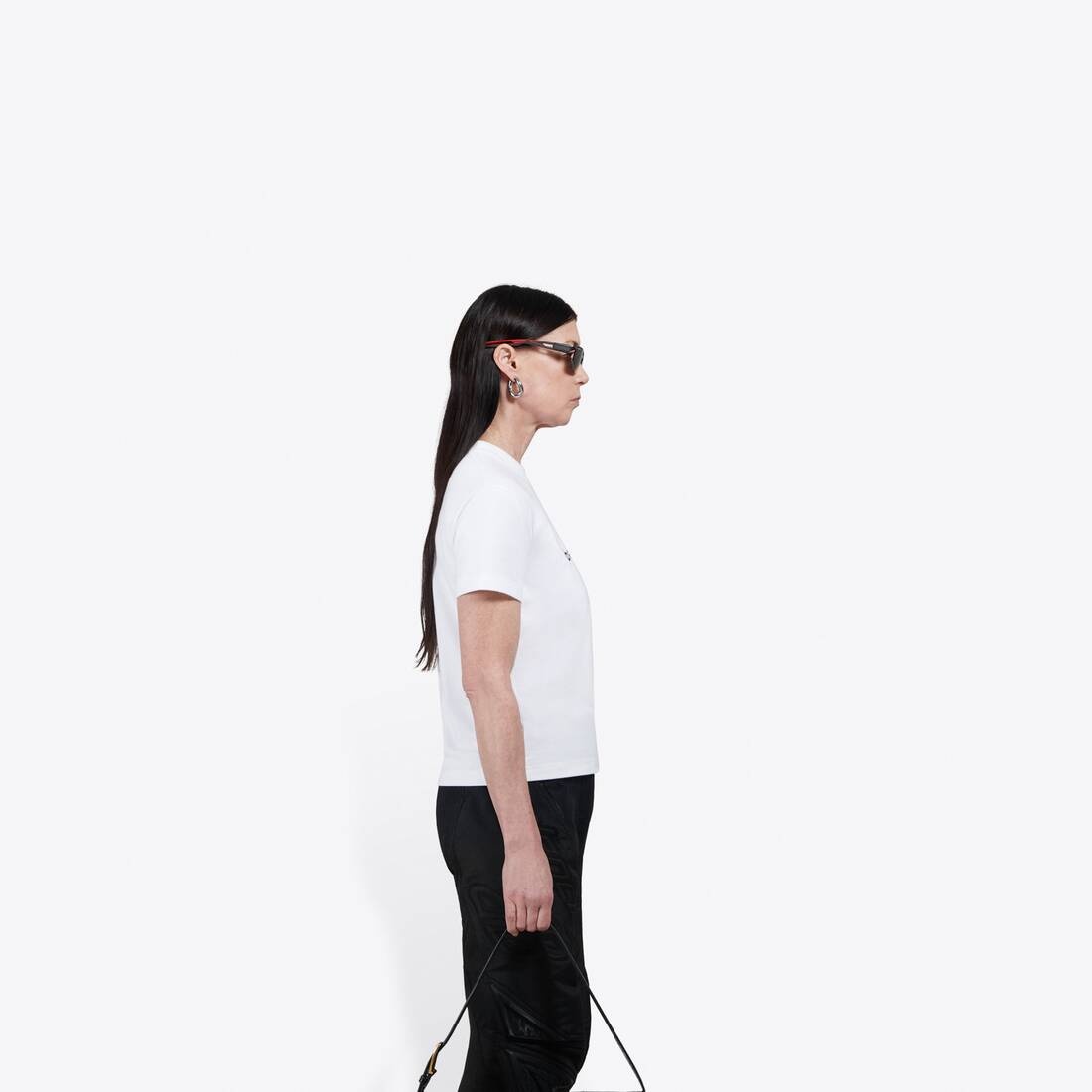 Women's New Copyright Small Fit T-shirt in White - 4
