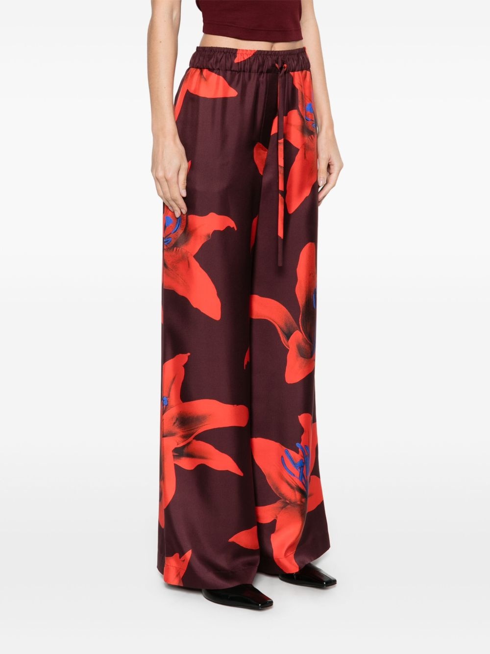 floral-print trousers - 3