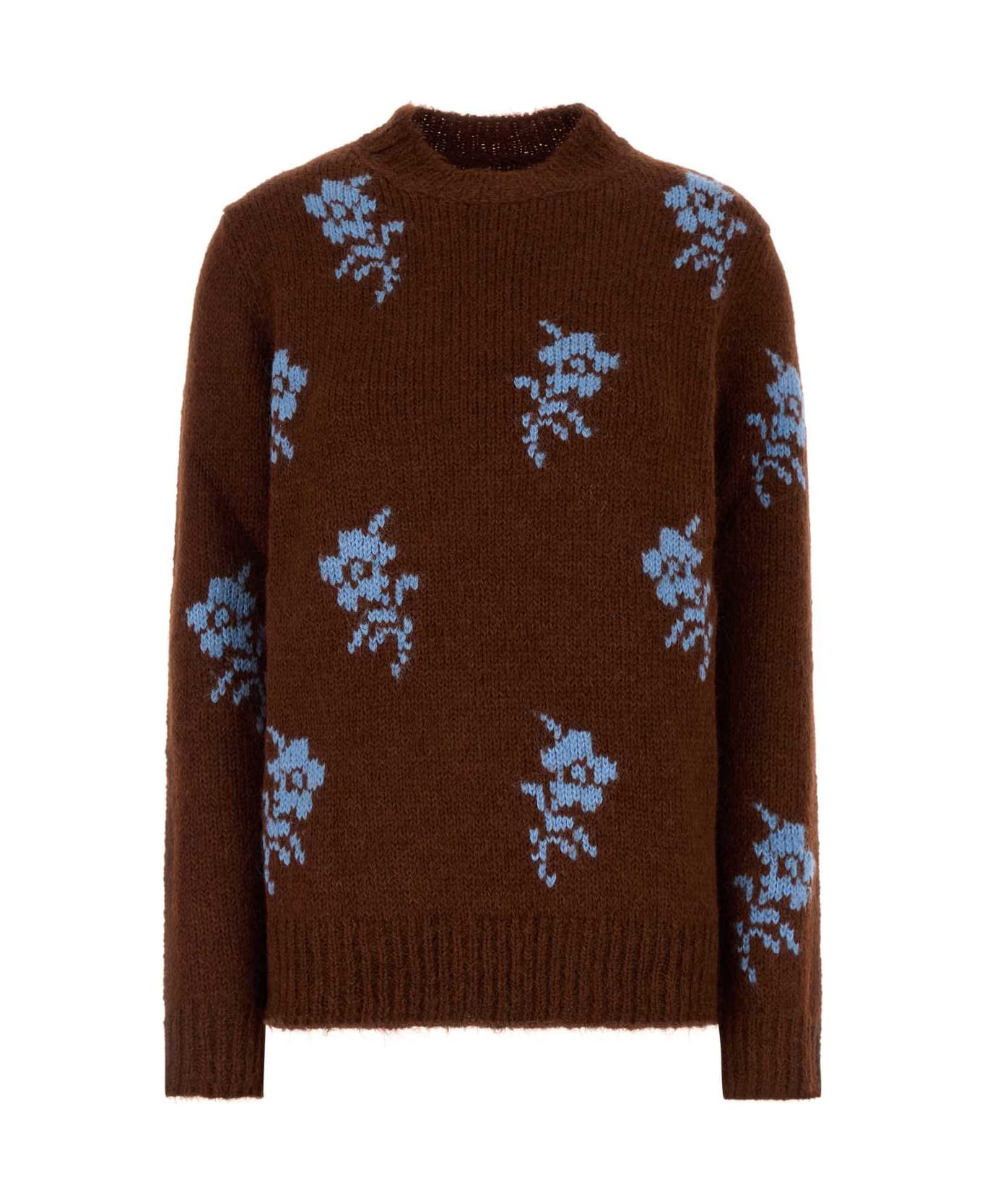 Embroidered Alpaca Blend Sweater - 1