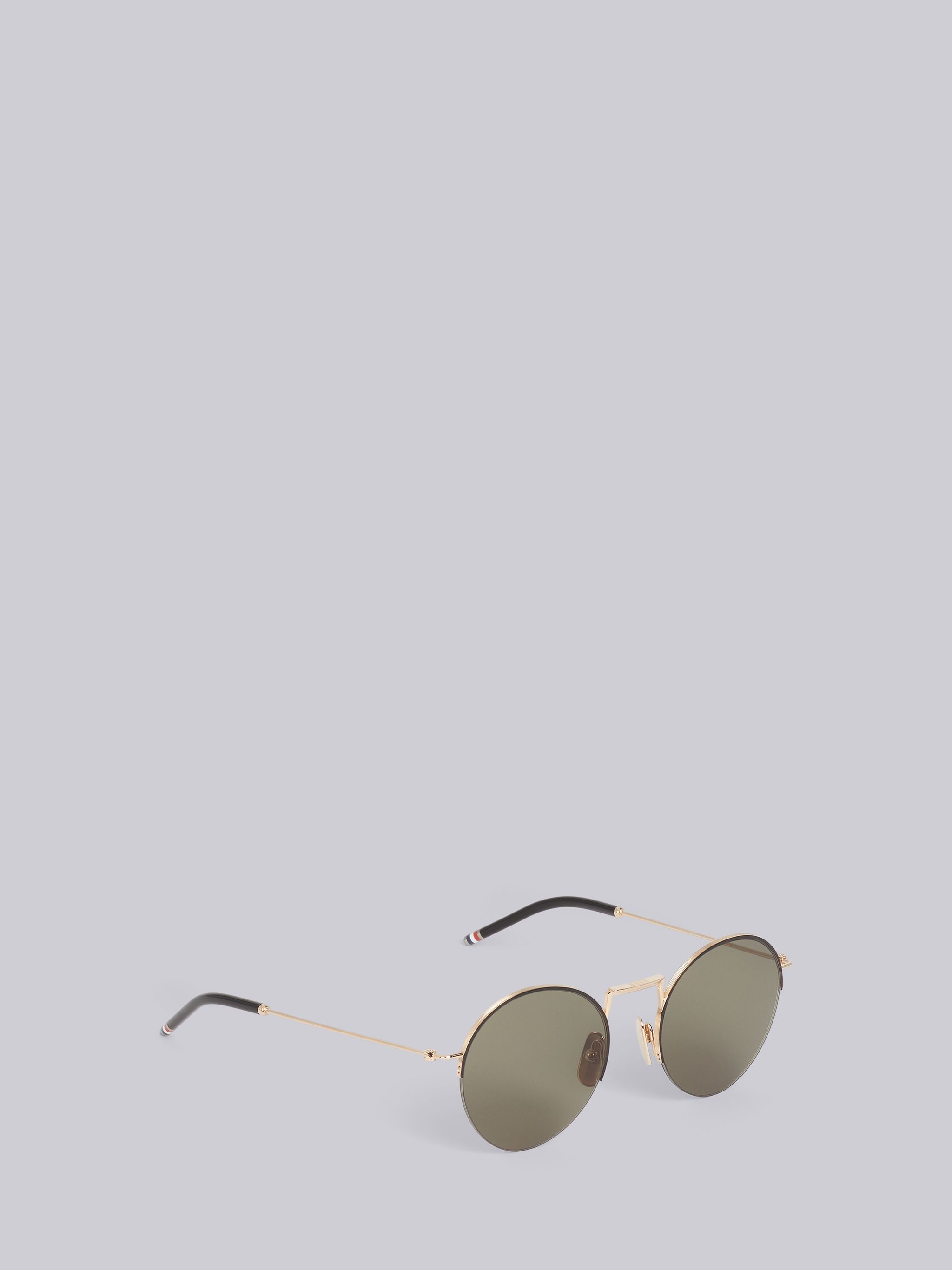 TB118 - White Gold Hingeless Round Sunglasses - 4